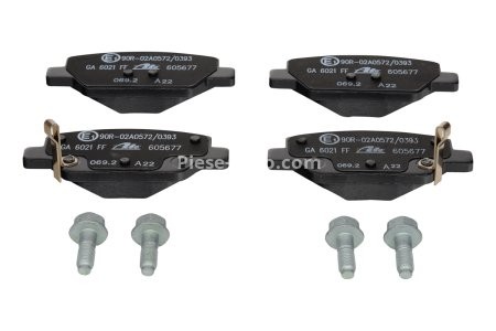 Set plăcuțe frână ATE, spate  (cu șuruburi ghidare etrier), pentru: FIAT TIPO 1.0-1.6D 10.15- 3