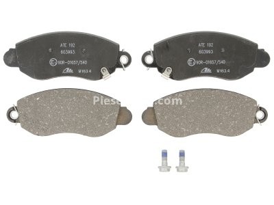 Set plăcuțe frână ATE, față (cu șuruburi ghidare etrier), pentru: FORD TRANSIT 2.0D-2.4D 01.00-05.06 1