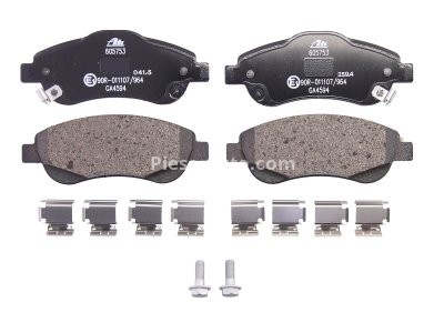 Set plăcuțe frână ATE, față (cu accesorii; cu șuruburi ghidare etrier), pentru: HONDA CR-V II, CR-V III, CR-V IV 1.6D-2.4 09.01-