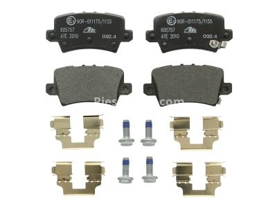 Set plăcuțe frână ATE, spate  (cu accesorii; cu șuruburi ghidare etrier), pentru: HONDA CIVIC VIII 1.4-2.2D 09.05-01.12
