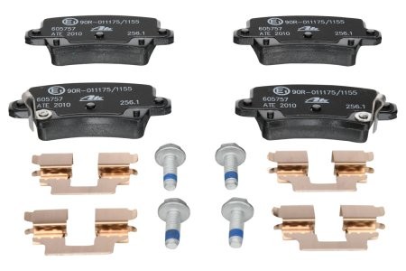 Set plăcuțe frână ATE, spate  (cu accesorii; cu șuruburi ghidare etrier), pentru: HONDA CIVIC VIII 1.4-2.2D 09.05-01.12 3