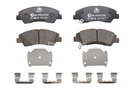 Set plăcuțe frână ATE, față , pentru: HYUNDAI I10 I, I10 II 1.0/1.0LPG/1.2 08.13-