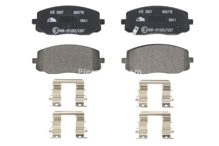 Set plăcuțe frână ATE, față , pentru: HYUNDAI I10 I, I20 I; KIA PICANTO I 1.0-1.6 04.04-