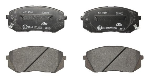 Set plăcuțe frână ATE, față , pentru: HYUNDAI IX35, TUCSON, TUCSON/SUV; KIA CADENZA I, CADENZA II, CARENS III, SPORTAGE II, SPORTAGE III, SPORTAGE IV 1.6-3.5 09.04-