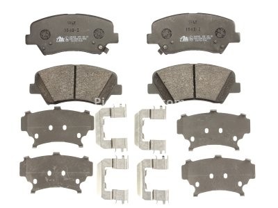 Set plăcuțe frână ATE, față (cu accesorii; cu un tampon de amortizare), pentru: HYUNDAI ELANTRA V, GENESIS, GRANDEUR, I30, IONIQ, VELOSTER; KIA CEE'D, CEED, NIRO, NIRO I 1.0-Electric 09.10-