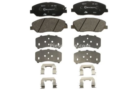 Set plăcuțe frână ATE, față (cu accesorii; cu un tampon de amortizare), pentru: HYUNDAI GENESIS, GRAND SANTA FÉ, SANTA FÉ II, SANTA FÉ III, SANTA FÉ II/SUV; KIA SORENTO II 2.0D-3.5 03.06-
