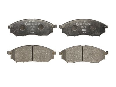 Set plăcuțe frână ATE, față , pentru: NISSAN MURANO I, MURANO II, NAVARA, NP300 NAVARA, PATHFINDER III, QASHQAI I, SKYLINE 1.6-5.6 02.01-