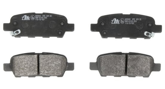 Set plăcuțe frână ATE, spate  , pentru: NISSAN ALTIMA, CUBE, ELGRAND, JUKE, LEAF, MAXIMA, MAXIMA VI, MURANO I 1.2-Electric 06.01-