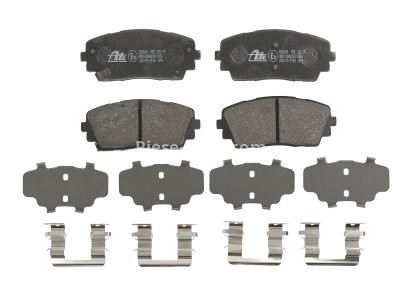 Set plăcuțe frână ATE, față (cu accesorii; cu un tampon de amortizare), pentru: KIA PICANTO II 1.0/1.0LPG/1.2 05.11-03.17