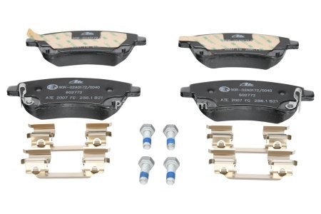 Set plăcuțe frână ATE, față (cu accesorii), pentru: KIA VENGA 1.4-1.6D 02.10- 3