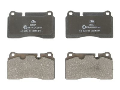 Set plăcuțe frână ATE, față (conector din dreapta), pentru: LAND ROVER RANGE ROVER III, RANGE ROVER SPORT I 2.7D-6.2 02.05-12.19