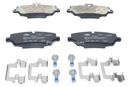 Set plăcuțe frână ATE din ceramică, spate , pentru: LAND ROVER DEFENDER, DISCOVERY V, RANGE ROVER IV, RANGE ROVER SPORT II 2.0-3.0H 08.12-