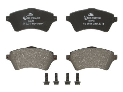 Set plăcuțe frână ATE, față (cu șuruburi ghidare etrier), pentru: LAND ROVER FREELANDER I 1.8/2.0D/2.5 04.98-10.06