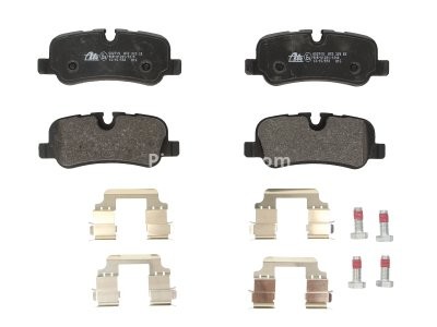 Set plăcuțe frână ATE, spate  (cu accesorii; cu șuruburi ghidare etrier), pentru: LAND ROVER DISCOVERY III, DISCOVERY IV, RANGE ROVER III 2.7D-5.0 03.02-12.18