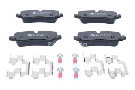 Set plăcuțe frână ATE, spate  (cu accesorii; cu șuruburi ghidare etrier), pentru: LAND ROVER DISCOVERY III, DISCOVERY IV, RANGE ROVER III 2.7D-5.0 03.02-12.18 3