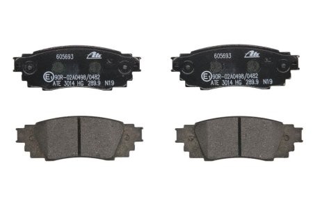 Set plăcuțe frână ATE, spate  , pentru: LEXUS ES, NX, RX, UX; TOYOTA CAMRY, C-HR, COROLLA, RAV 4 V 1.2-3.5H 07.14-