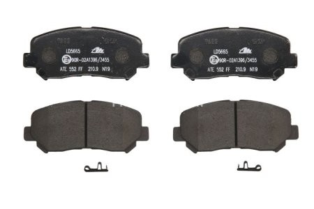Set plăcuțe frână ATE din ceramică, față , pentru: MAZDA CX-5 2.0-2.5H 11.11-