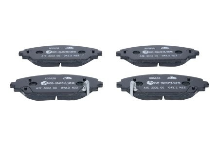 Set plăcuțe frână ATE, față (cu accesorii), pentru: MAZDA 3, 3/HATCHBACK, CX-3, CX-30 1.5-2.2D 07.13- 3