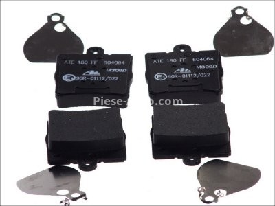 Set plăcuțe frână ATE, spate  (cu accesorii), pentru: MERCEDES C (CL203), C T-MODEL (S202), C (W202), C (W203), CLC (CL203), CLK (A208), CLK (A209), CLK (C208), CLK (C209) 1.6-3.2 06.95-06.11