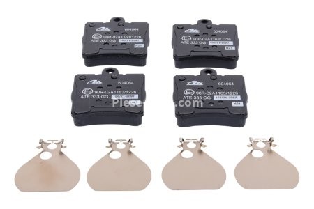 Set plăcuțe frână ATE, spate  (cu accesorii), pentru: MERCEDES C (CL203), C T-MODEL (S202), C (W202), C (W203), CLC (CL203), CLK (A208), CLK (A209), CLK (C208), CLK (C209) 1.6-3.2 06.95-06.11 3