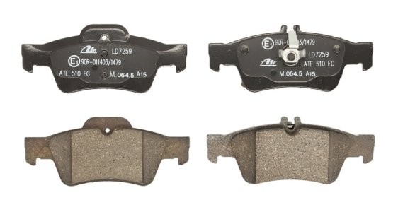 Set plăcuțe frână ATE din ceramică, spate , pentru: MERCEDES CLS (C218), CLS (C219), CLS SHOOTING BRAKE (X218), E T-MODEL (S211), E T-MODEL (S212), E (VF211), E (W211), E (W212) 1.8-5.0 10.98-12.17 1