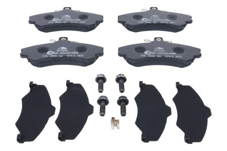 Set plăcuțe frână ATE, față (cu accesorii; cu șuruburi ghidare etrier), pentru: MITSUBISHI COLT CZC VI, COLT VI; SMART FORFOUR 1.1-1.5D 01.04-06.12 3