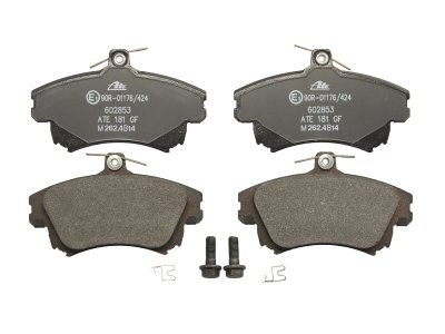 Set plăcuțe frână ATE, față (cu șuruburi ghidare etrier), pentru: VOLVO S40 I, V40; MITSUBISHI CARISMA 1.3-2.0D 05.95-06.06