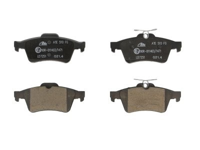 Set plăcuțe frână ATE din ceramică, spate , pentru: NISSAN PRIMERA; RENAULT LAGUNA, LAGUNA III 1.5D-3.5 12.01-