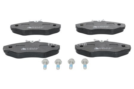 Set plăcuțe frână ATE, față (cu șuruburi ghidare etrier), pentru: NISSAN PRIMASTAR; OPEL VIVARO A; RENAULT AVANTIME, ESPACE III, TRAFIC II 1.9D-3.0 10.98- 3