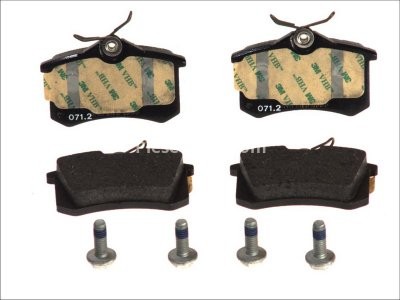 Set plăcuțe frână ATE, spate  (cu accesorii; cu șuruburi ghidare etrier), pentru: NISSAN NOTE; RENAULT AVANTIME, CLIO III, CLIO III/HATCHBACK, ESPACE III 1.2-3.0 05.86-