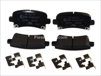 Set plăcuțe frână ATE din ceramică, spate (cu accesorii), pentru: OPEL INSIGNIA A, INSIGNIA A COUNTRY 1.4-3.6 07.08-BUICK LAE; 