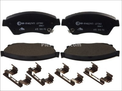 Set plăcuțe frână ATE din ceramică, față , pentru:OPEL ASTRA J, ASTRA J GTC 1.2-2.0D 05.09- CHEVROLET AVEO, CRUZE; 