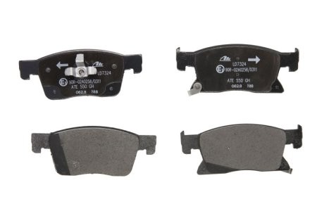 Set plăcuțe frână ATE din ceramică, față , pentru: OPEL ASTRA K, ASTRA K/KOMBI 1.0-1.6D 06.15-