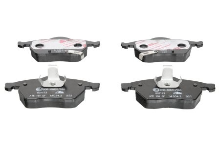 Set plăcuțe frână ATE, față , pentru: OPEL ASTRA G, ZAFIRA A; SAAB 900 II, 9-3, 9-5 1.9D-3.0D 07.93-12.09 3