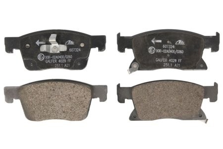 Set plăcuțe frână ATE, față , pentru: OPEL ASTRA K, ASTRA K/KOMBI 1.0-1.6D 06.15-