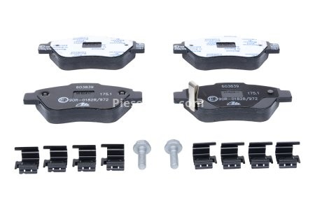 Set plăcuțe frână ATE, față (cu accesorii; cu șuruburi ghidare etrier), pentru: OPEL ADAM, CORSA D, CORSA D/HATCHBACK 1.0-1.4LPG 07.06-02.19 3