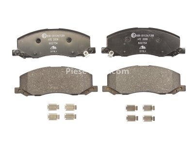 Set plăcuțe frână ATE, față (cu accesorii), pentru: OPEL INSIGNIA A, INSIGNIA A COUNTRY; SAAB 9-5 1.4-2.8 07.08-03.17