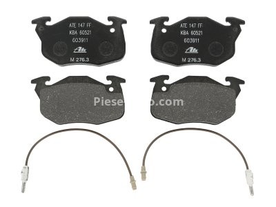 Set plăcuțe frână ATE, față , pentru: PEUGEOT 205 I, 205 II, 205/HATCHBACK, 305 II, 309 I, 309 II, 309/HATCHBACK, 405 I, 405 II; RENAULT 11, 18, 18 VARIABLE, 19 I 1.0-Electric 05.77-11.98