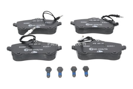 Set plăcuțe frână ATE, față (cu șuruburi ghidare etrier), pentru: PEUGEOT 407 1.6D-2.0D 03.04-02.11 3