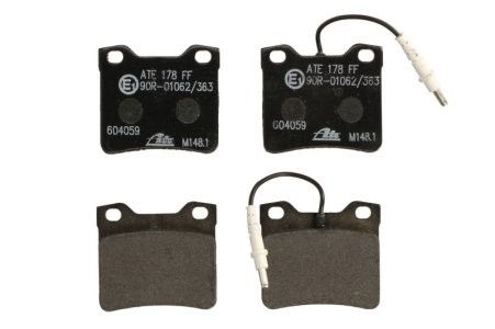 Set plăcuțe frână ATE, spate  , pentru: PEUGEOT 406, 607 1.8-3.0 11.95-08.05