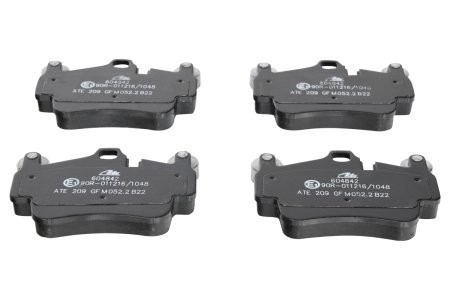 Set plăcuțe frână ATE, față , pentru: PORSCHE 911, 911 SPEEDSTER, 911 TARGA, BOXSTER, BOXSTER SPYDER, CAYMAN 2.9-3.8 07.04-12.12 3