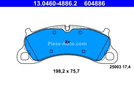 Set plăcuțe frână ATE, față , pentru: PORSCHE 911, 911 TARGA 3.0/3.4/3.8 12.11-12.19