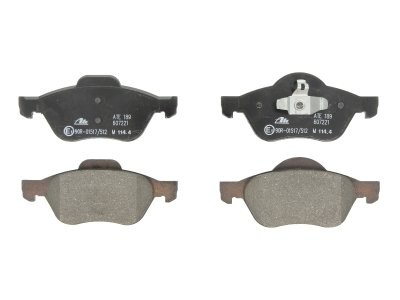 Set plăcuțe frână ATE, față , pentru: RENAULT CLIO III, MEGANE II, MEGANE II/KOMBI, SCENIC II 1.4-2.0D 09.02-