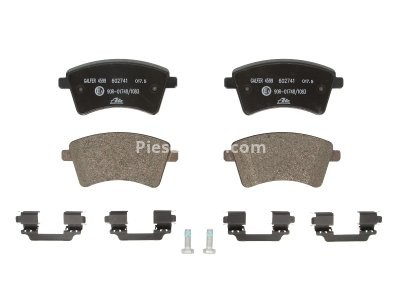 Set plăcuțe frână ATE, față (cu accesorii; cu șuruburi ghidare etrier), pentru: RENAULT KANGOO BE BOP, KANGOO EXPRESS, KANGOO II 1.2-Electric 02.08-