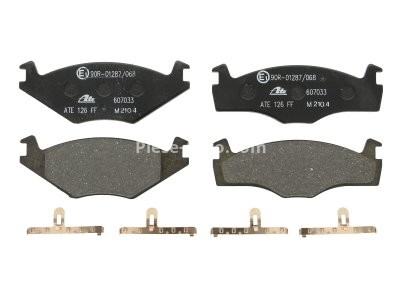 Set plăcuțe frână ATE, față , pentru: SEAT CORDOBA, CORDOBA VARIO, IBIZA II; VW GOLF I, GOLF II, JETTA I, JETTA II, PASSAT B1, PASSAT B2, POLO, SANTANA, SCIROCCO 1.3-2.2 08.75-12.02