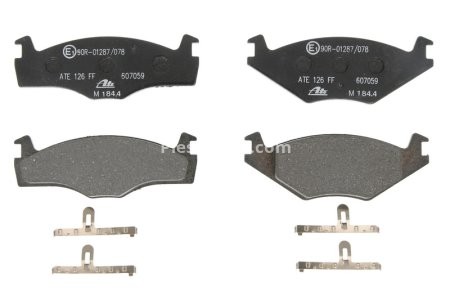 Set plăcuțe frână ATE, față (cu accesorii), pentru: SEAT CORDOBA, CORDOBA VARIO, CORDOBA VARIO/KOMBI, IBIZA II; VW POLO, POLO CLASSIC, POLO II, POLO III, POLO III CLASSIC 1.0-2.0 10.81-12.02