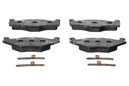 Set plăcuțe frână ATE, față (cu accesorii), pentru: SEAT CORDOBA, CORDOBA VARIO, CORDOBA VARIO/KOMBI, IBIZA II; VW POLO, POLO CLASSIC, POLO II, POLO III, POLO III CLASSIC 1.0-2.0 10.81-12.02 3