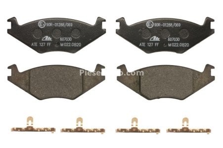 Set plăcuțe frână ATE, față (cu accesorii), pentru: SEAT CORDOBA, CORDOBA VARIO, IBIZA II; VW DERBY, GOLF II, JETTA II, POLO CLASSIC 1.0-1.9D 08.81-12.02 1