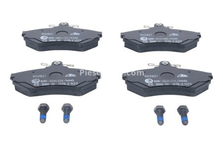 Set plăcuțe frână ATE, față (cu șuruburi ghidare etrier), pentru: SEAT AROSA, CORDOBA, CORDOBA VARIO, CORDOBA VARIO/KOMBI, IBIZA II, INCA, TOLEDO I 1.0-2.0 05.91-07.06 3
