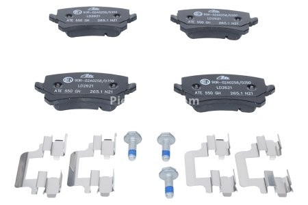 Set plăcuțe frână ATE din ceramică, spate (pentru discuri ventilate), pentru: SKODA OCTAVIA III; VW CC B7, GOLF VI, PASSAT ALLTRACK B7, PASSAT B6, PASSAT B7, PASSAT B7/KOMBI 1.0-Electric 03.05- 3